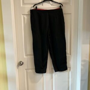 ExOfficio Women's Size 16 Workout Pants  Black with Contrast Inner Waist